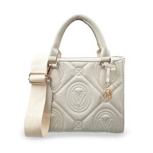 NWT Valentino Orlandi Style V-2012 Top Handle Quilted Crossbody Bone